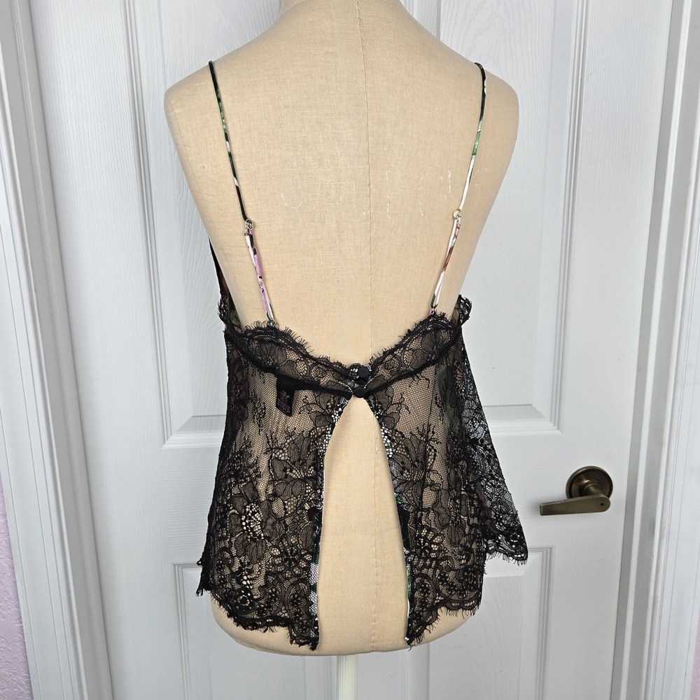 Victoria's Secret‎ Satin Lace Back Floral Cami Camisole Top Size S Lingerie - Picture 3 of 9